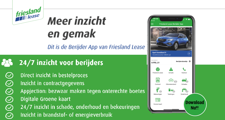 Overzicht van de pluspunten van de Berijder App van Friesland Lease